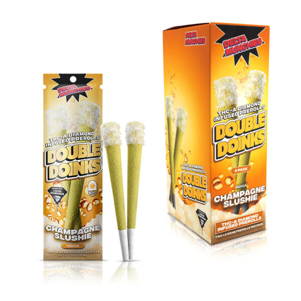 DELTA MUNCHIES DOUBLE DOINKS BOX OF 5 - CHAMPAGNE SLUSHIE INDICA