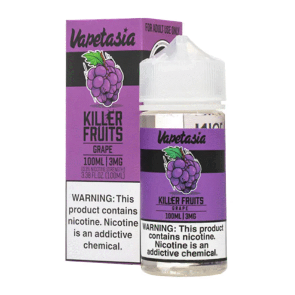 VAPETASIA 100ML 3MG - KILLER FRUIT GRAPE