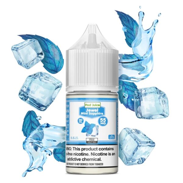 POD JUICE CLASSIC SALT NIC 30ML 55MG - JEWEL MINT SAPPHIRE