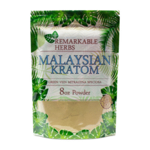 REMARKABLE HERBS KRATOM POWDER 8OZ - MALAYSIAN GREEN VEIN