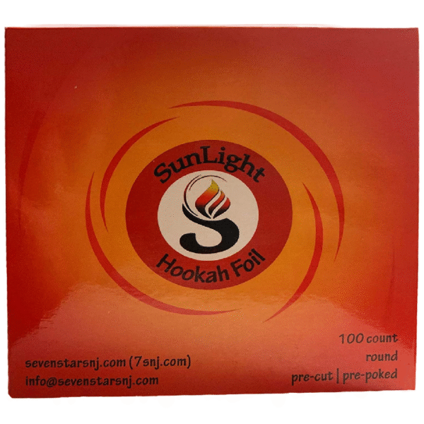SUN LIGHT HOOKAH FOIL PRE-CUT/PRE-POKED - CIRCLE 100CT