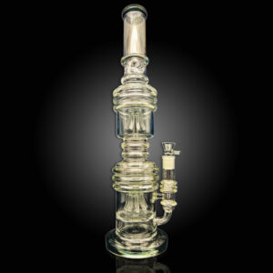 ALPHA GLASS BEAKER 20.50'' ALPHA DOUBLE OCTO 8 ARM WATER PIPE - CLEAR BLACK