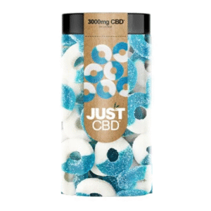 JUST CBD GUMMIES 3000MG - BLUE RASPBERRY RINGS