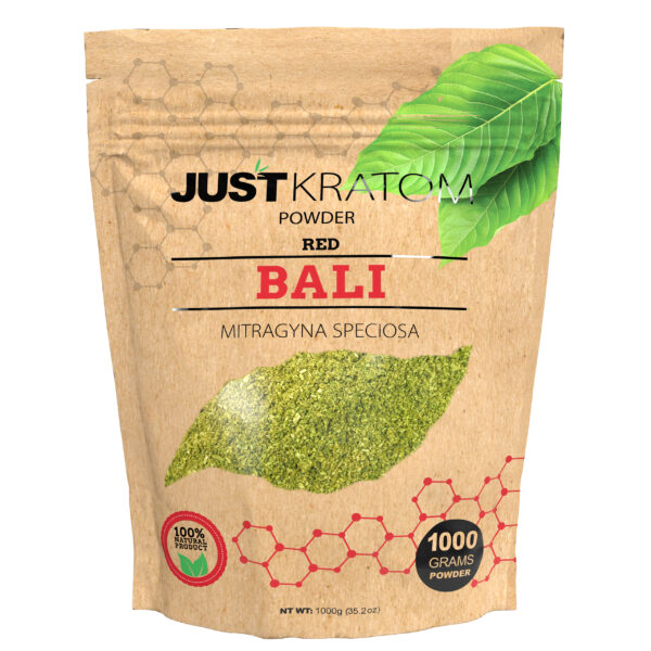 JUST KRATOM POWDER 1000 GRAMS - BALI RED VEIN