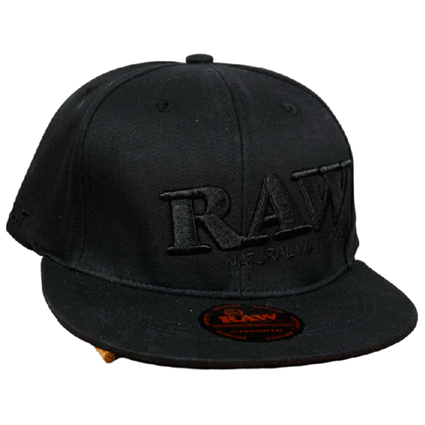 RAW CLASSIC BASEBALL CAP - BLACK FLAT BRIM