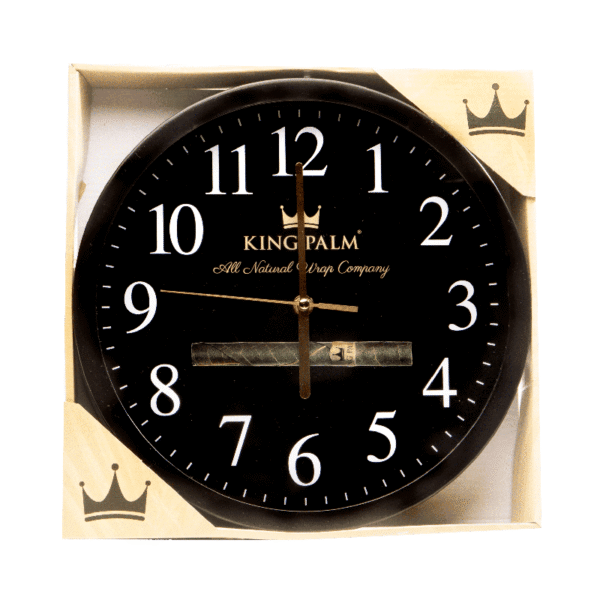 KING PALM CLOCK BLACK