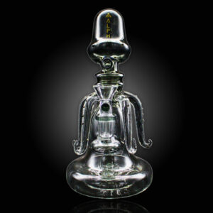 ALPHA GLASS BEAKER 9'' ALPHA SIX LEG OCTOPUS RIG WATER PIPE - CLEAR BLACK