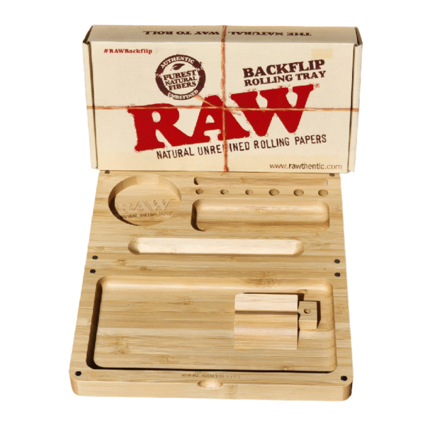 RAW BACKFLIP ROLLING TRAY - CLASSIC WOOD