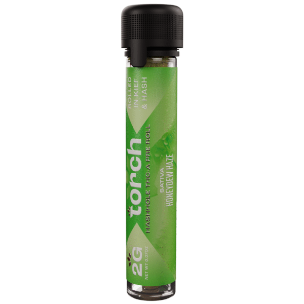 TORCH HASHHOLE PRE-ROLL 2G THC-A ROLLED IN KIEF & HASH - HONEYDEW HAZE SATIVA BOX OF 10