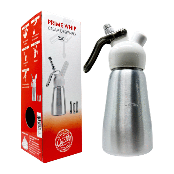 PRIME WHIP CREAM DISPENSER WHIPPED 250ML - SILVER