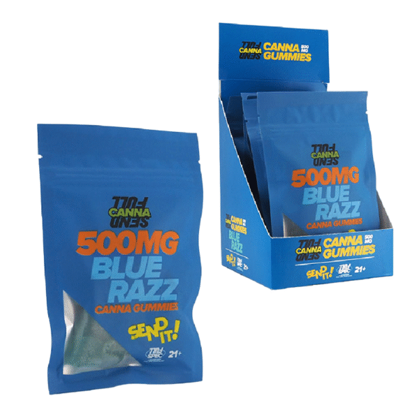 FULL SEND CANNA GUMMIES 500MG BOX OF 5 - BLUE RAZZ