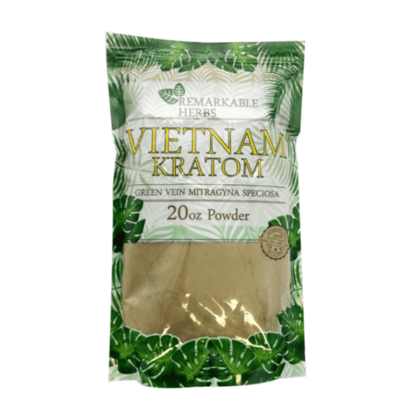 REMARKABLE HERBS KRATOM POWDER 20OZ - VIETNAM GREEN VEIN