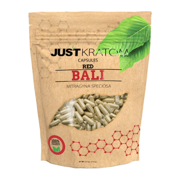 JUST KRATOM CAPSULES 500CT - BALI RED VEIN