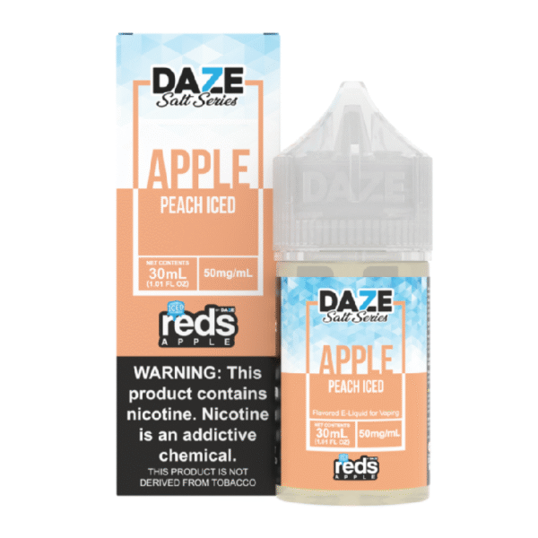 DAZE RED APPLE SALT NIC 30ML 50MG - PEACH ICED