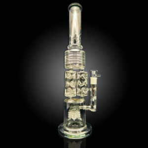 ALPHA GLASS BEAKER 19.5'' ALPHA TOWER POWER WATER PIPE - BLACK