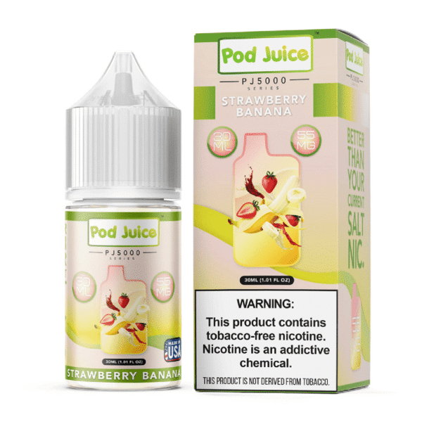 POD JUICE PJ5000 SALT NIC 30ML 55MG - STRAWBERRY BANANA