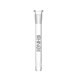 WHITE RHINO GLASS ON GLASS DOWNSTEM - 5.5''