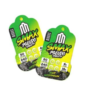 MODUS SMAX PSEUDO TABLETS BOX OF 10 - 60MG 4CT SOUR WATERMELON