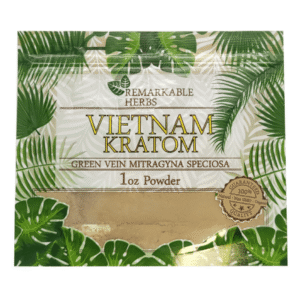 REMARKABLE HERBS KRATOM POWDER 1OZ - VIETNAM GREEN VEIN