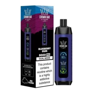 AL FAKHER CROWN BAR PRO 8000 BOX OF 5 - BLUEBERRY GUM