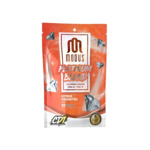 MODUS PLATINUM BLEND DIAMOND SAUCE CB9-A + THC-P 3000MG GUMMIES BOX OF 5 - CITRUS ASSORTED INDICA