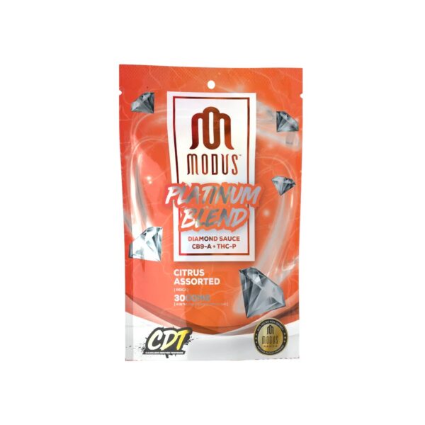 MODUS PLATINUM BLEND DIAMOND SAUCE CB9-A + THC-P 3000MG GUMMIES BOX OF 5 - CITRUS ASSORTED INDICA