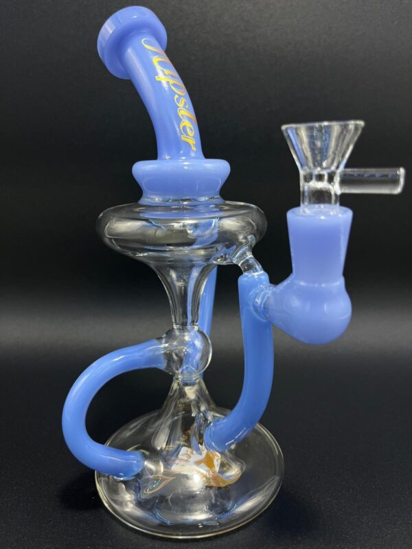 HIPSTER BEAKER HP036 - 9'' TRIPLE WORKED RECYCLER W BASE TUBE - ASSORTED