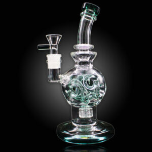 ALPHA GLASS BEAKER 8'' ALPHA BALL EGG KLEIN RECYCLER WATER PIPE - PARROT GREEN