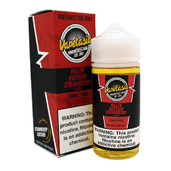 VAPETASIA 100ML 6MG - KILLER KUSTARD STRAWBERRY