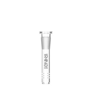 WHITE RHINO GLASS ON GLASS DOWNSTEM - 3.5''
