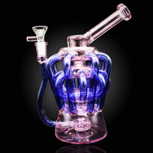 ALPHA GLASS BEAKER 9'' ALPHA BALLO SPHERE RECYCLER WATER PIPE - PINK