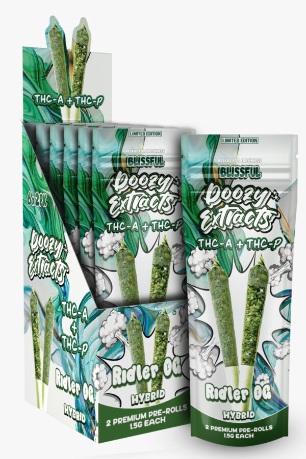 DOOZY EXTRACTS 2CT PRE-ROLLS BOX OF 6 - RIDLER OG HYBRID