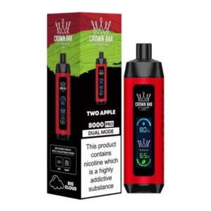 AL FAKHER CROWN BAR PRO 8000 BOX OF 5 - TWO APPLE