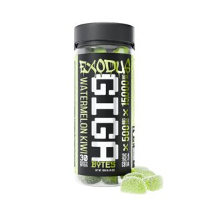 EXODUS GIGA BYTES THC-A THC-P CB9A 15000MG GUMMIES BOX OF 6 - WATERMELON KIWI