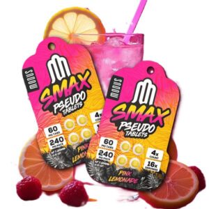 MODUS SMAX PSEUDO TABLETS BOX OF 10 - 60MG 4CT PINK LEMONADE