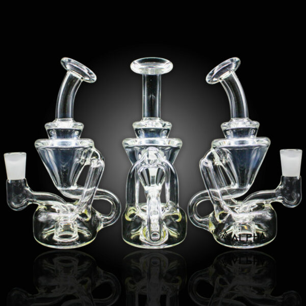 ALPHA GLASS BEAKER 5'' ALPHA MINI PERC SHOWER HEAD RIG