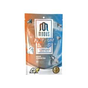 MODUS PLATINUM BLEND DIAMOND SAUCE CB9-A + THC-P 3000MG GUMMIES BOX OF 5 - SOUR ASSORTED SATIVA