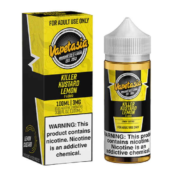 VAPETASIA 100ML 3MG - KILLER KUSTARD LEMON