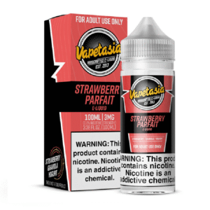 VAPETASIA 100ML 3MG - STRAWBERRY PARFAIT