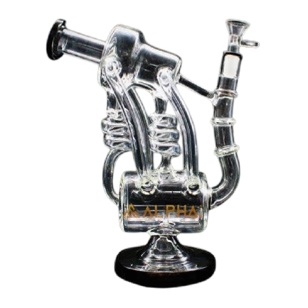 ALPHA GLASS BEAKER 10'' ALPHA ECOSCOPE PERC WATER PIPE - BLACK