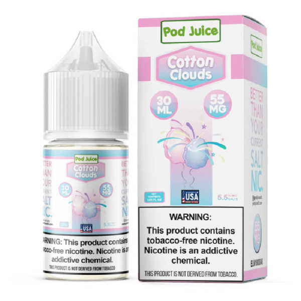 POD JUICE SALT NIC 30ML 55MG - COTTON CLOUDS