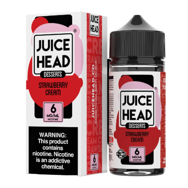 JUICE HEAD 100ML 6MG - STRAWBERRY CREAM