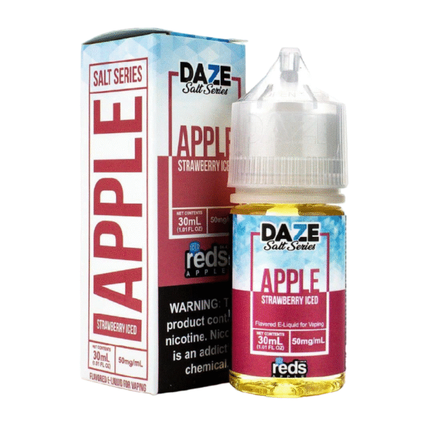 DAZE RED APPLE SALT NIC 30ML 50MG - STRAWBERRY ICED