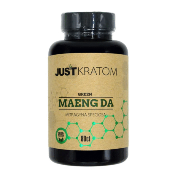 JUST KRATOM CAPSULES 80CT - MAENG DA GREEN VEIN