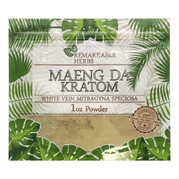 REMARKABLE HERBS KRATOM POWDER 1OZ - MAENG DA WHITE VEIN