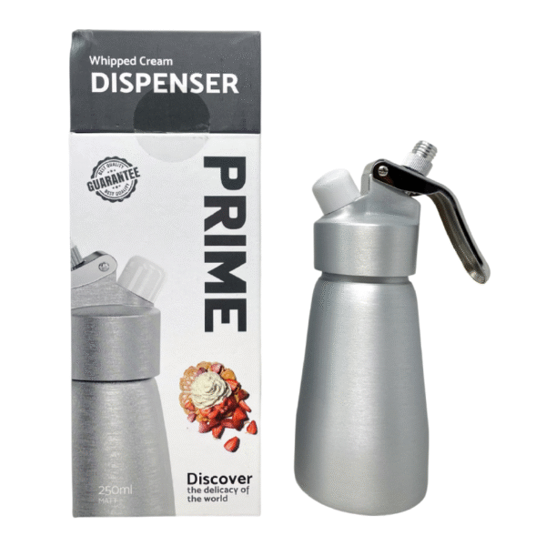 PRIME WHIP CREAM DISPENSER WHIPPED 250ML - MATT SILVER