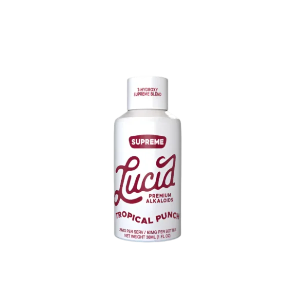 LUCID PREMIUM ALKALOIDS 7-HYDROXY SUPREME BLEND SHOTS 30ML 60MG - TROPICAL PUNCH BOX OF 6