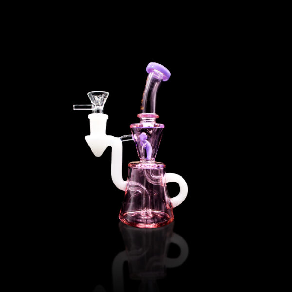 ALPHA GLASS BEAKER 7'' ALPHA RECYCLER WATER PIPE - PINK