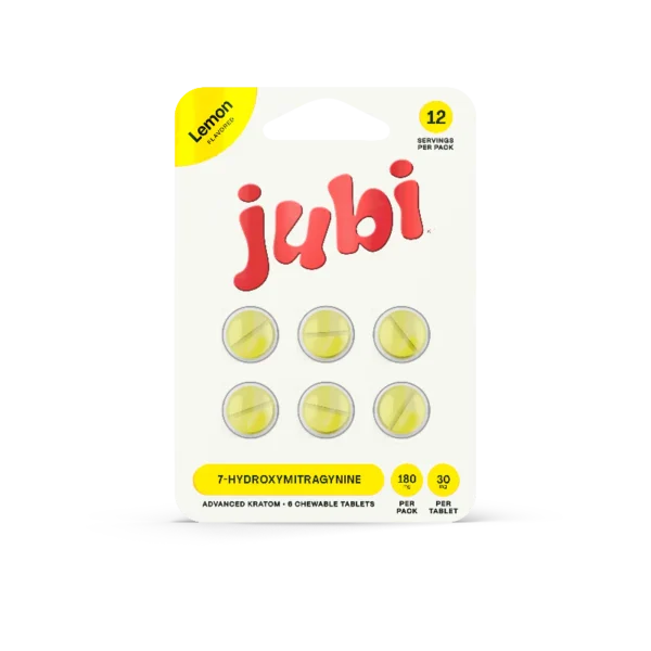JUBI ADVANCED KRATOM 7-HYDROXYMITRAGYNINE TABLETS 30MG 6CT - LEMON BOX OF 10