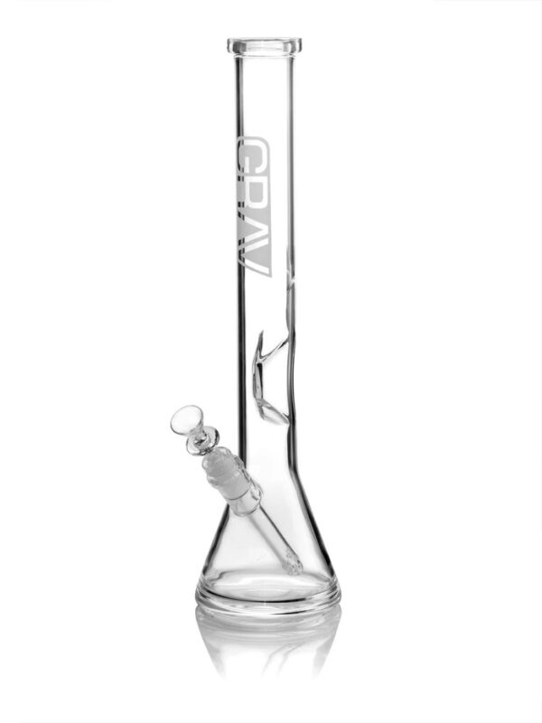 GRAV GLASS BEAKERS - LARGE BEAKER BASE WATER PIPE CLEAR